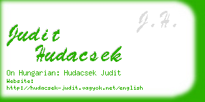 judit hudacsek business card